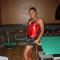 Red Bustier with black shorts