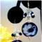 Swan Artisan Lampwork Swarovski Crystal silver earrings~HSH* 