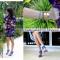 Ali Ro dress & Fendi Cuff & Electric Blue Sandals 
