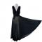 Vintage Leonora Sheer Black Chiffon Gown, Very Mad Men