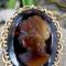 Chocolate Slag Glass Cameo