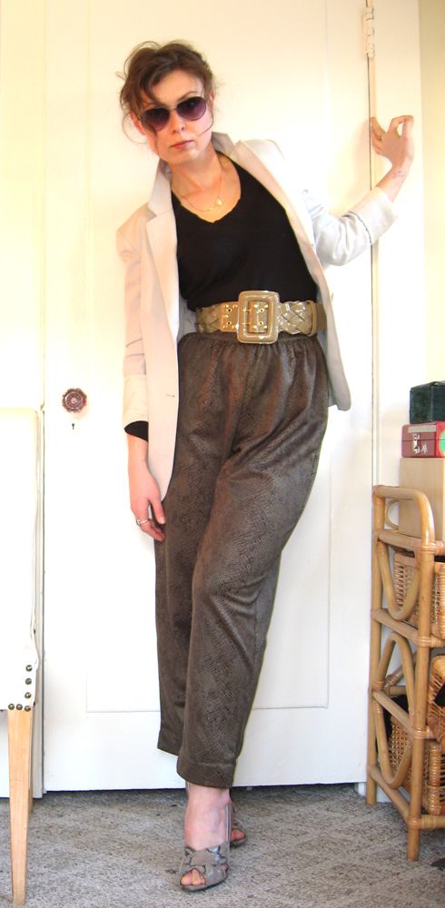 Awesome snakeskin print pants!