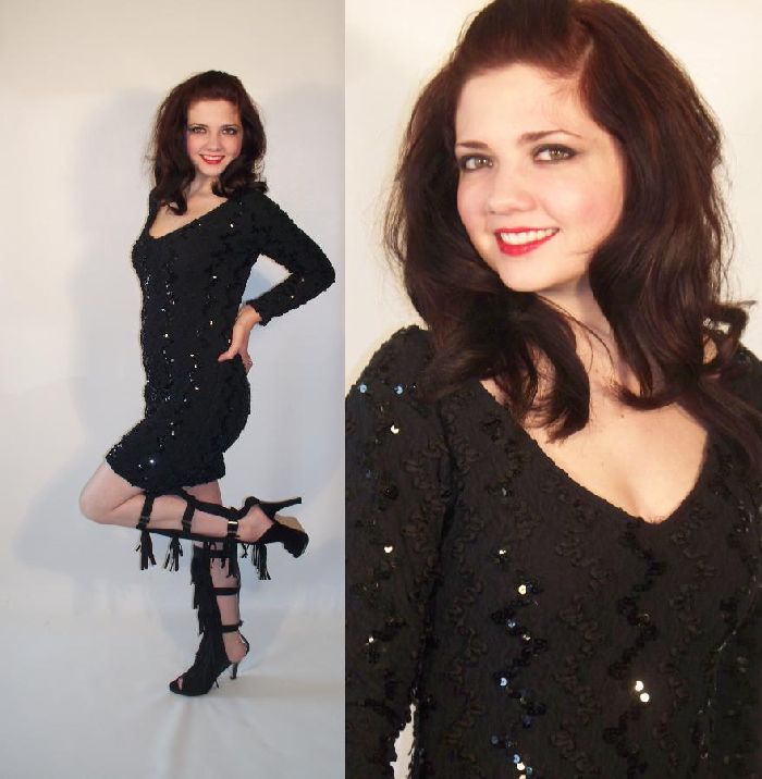 Lace FITTED Sequin LBD Dress