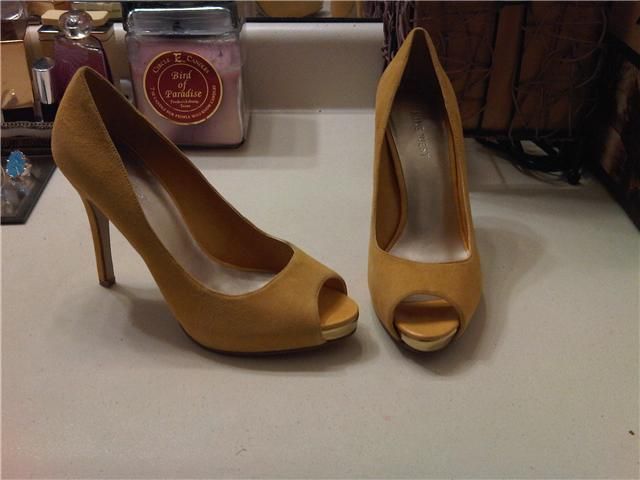 Yellow Open-Toe Pumps