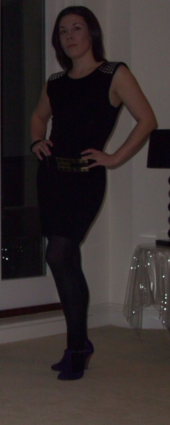 Gladiator style dress with cute, cute shoes