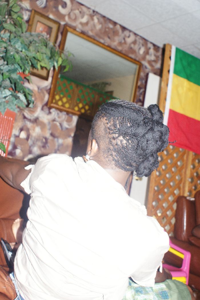 mohawk into yarn braids