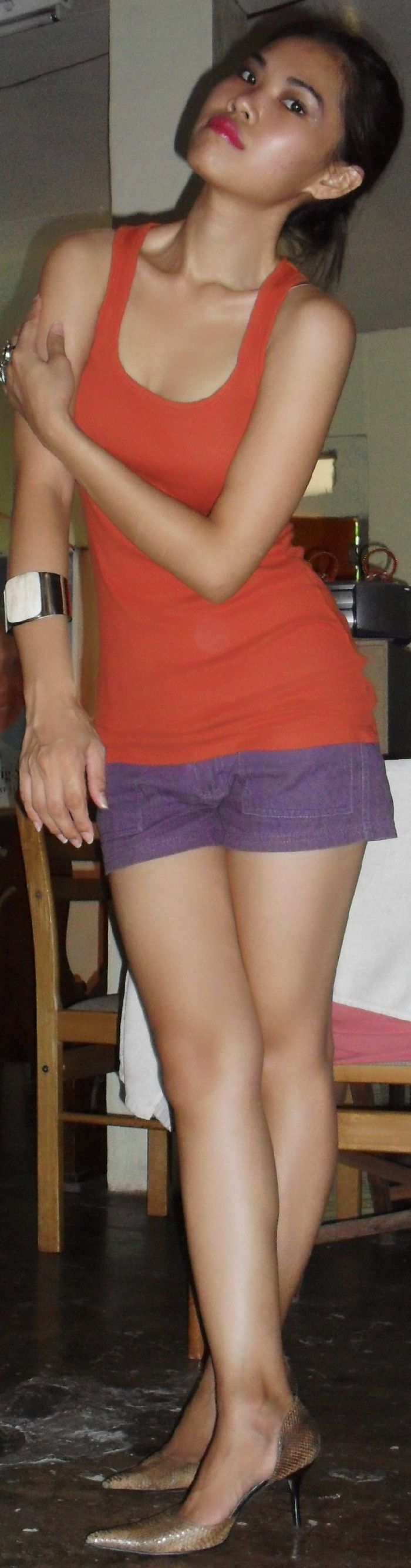 Feeling Supermodel with Denim Shorts