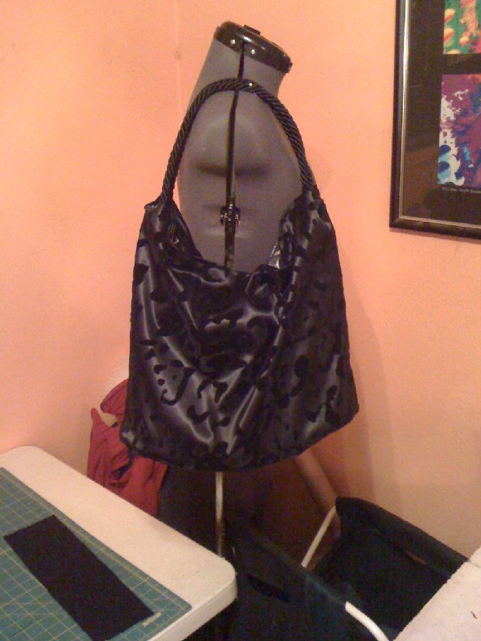 Black on Black Giraffe print purse