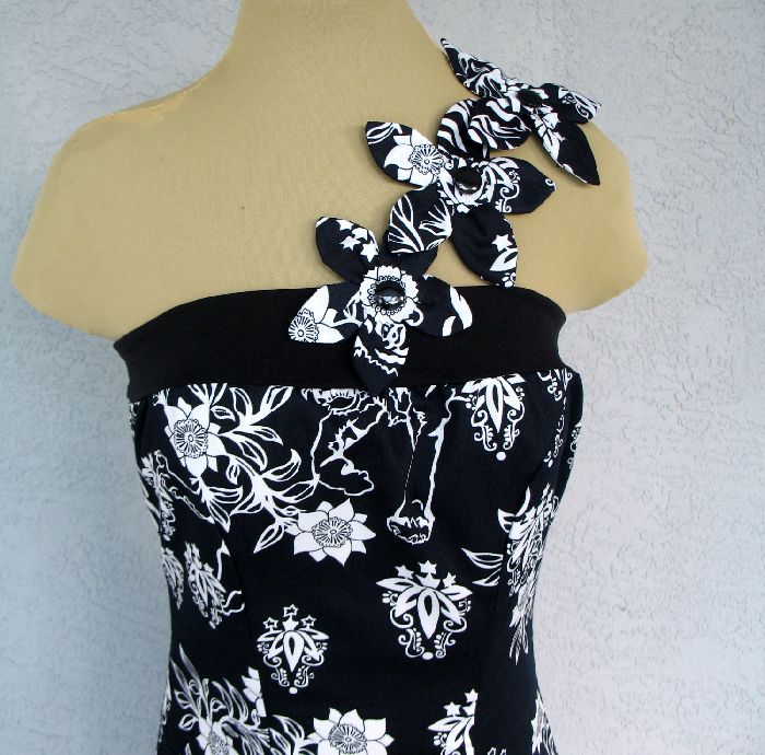 Black And White Cotton Dress