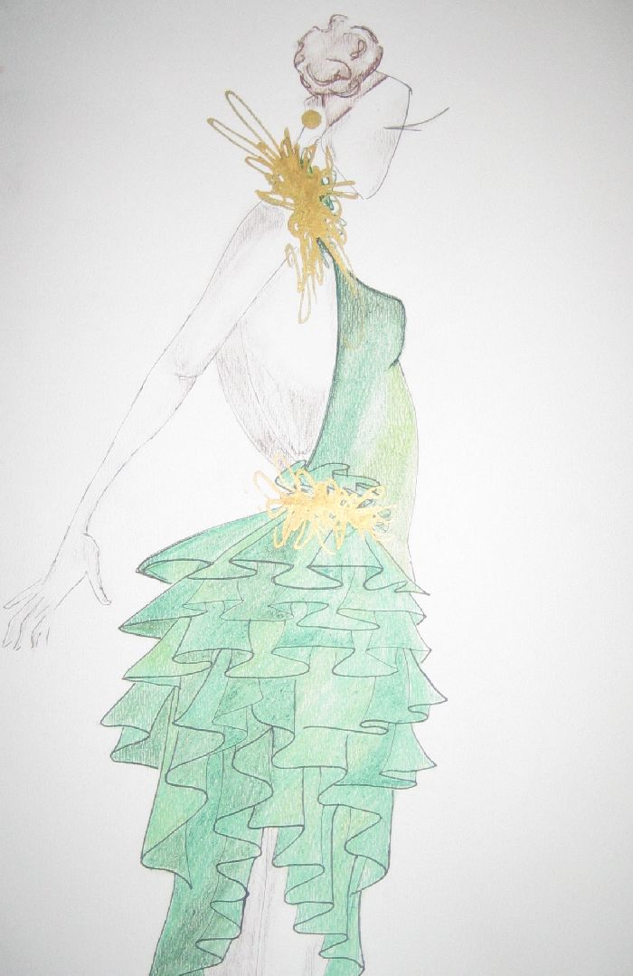 High Class Style of a Green Dress