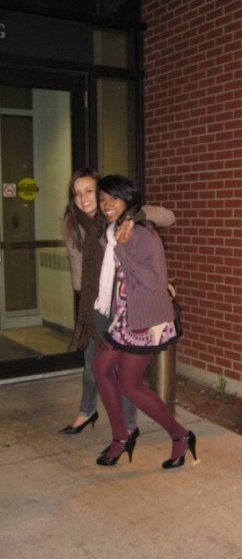 Making our way across campus on a Friday night :)